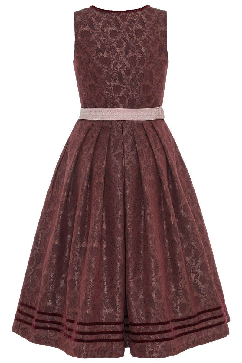 Midi Dirndl bordeaux rosa Bild 2