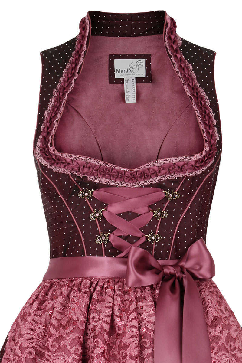 Dirndl Spitzenschrze wildberry Bild 2