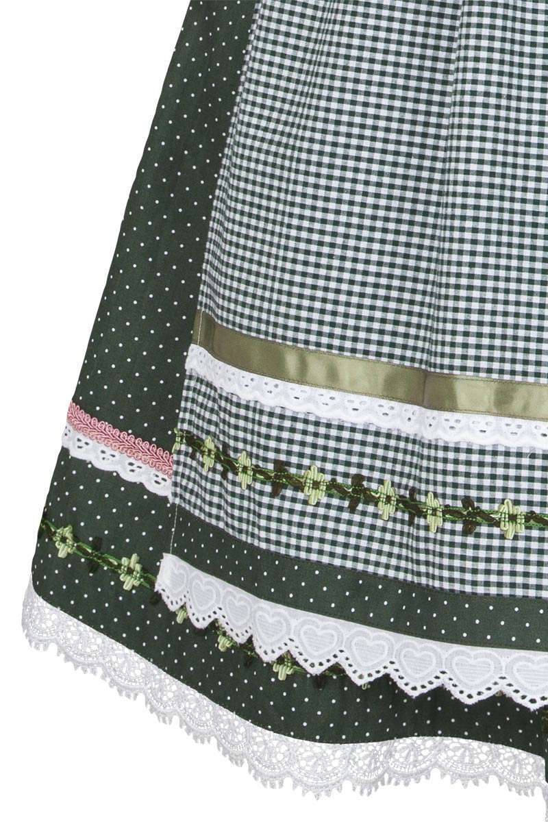 Mini Dirndl mit Karoschrze dunkelgrn Bild 2