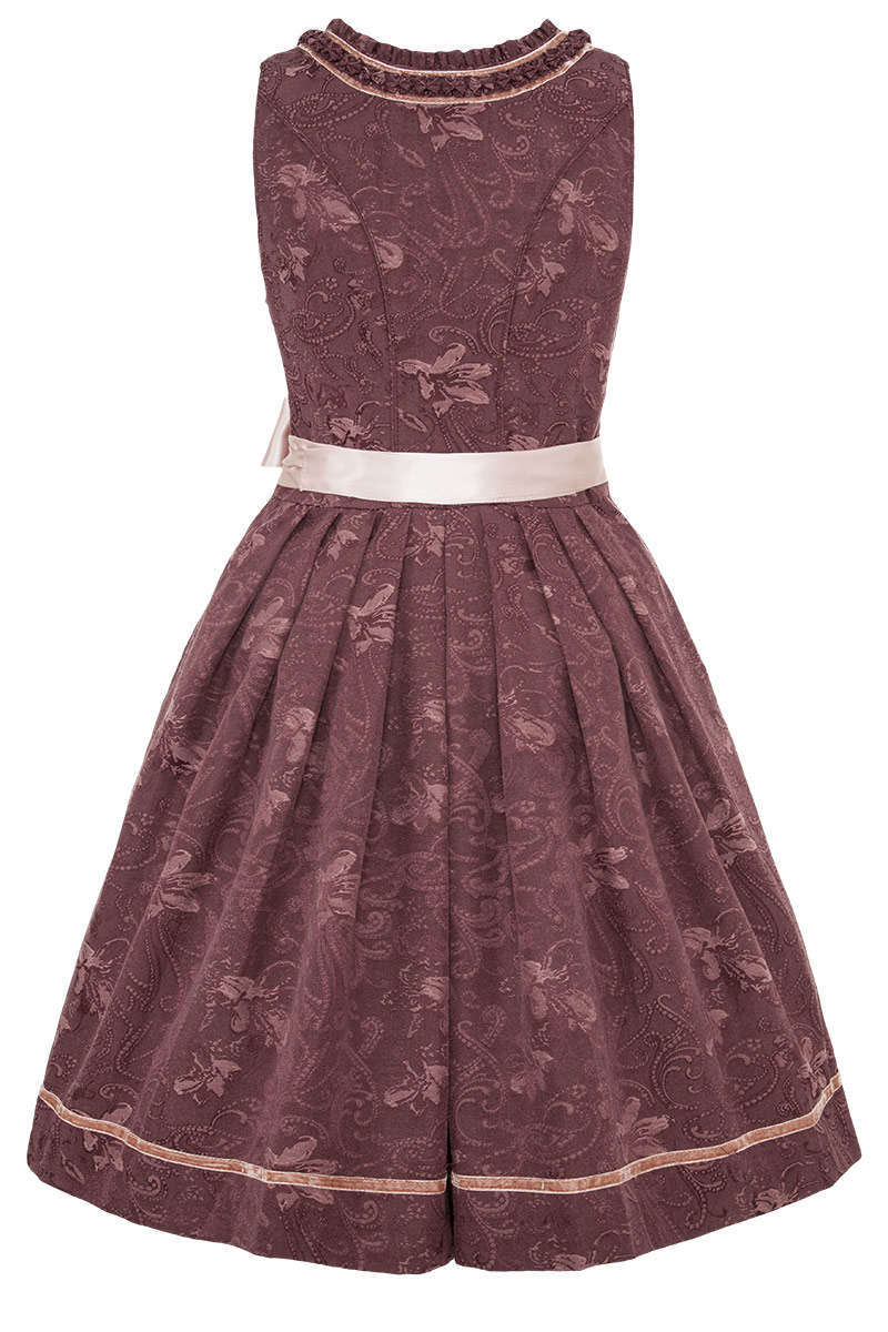 Mini Dirndl mit Spitzenschrze mauve Bild 2