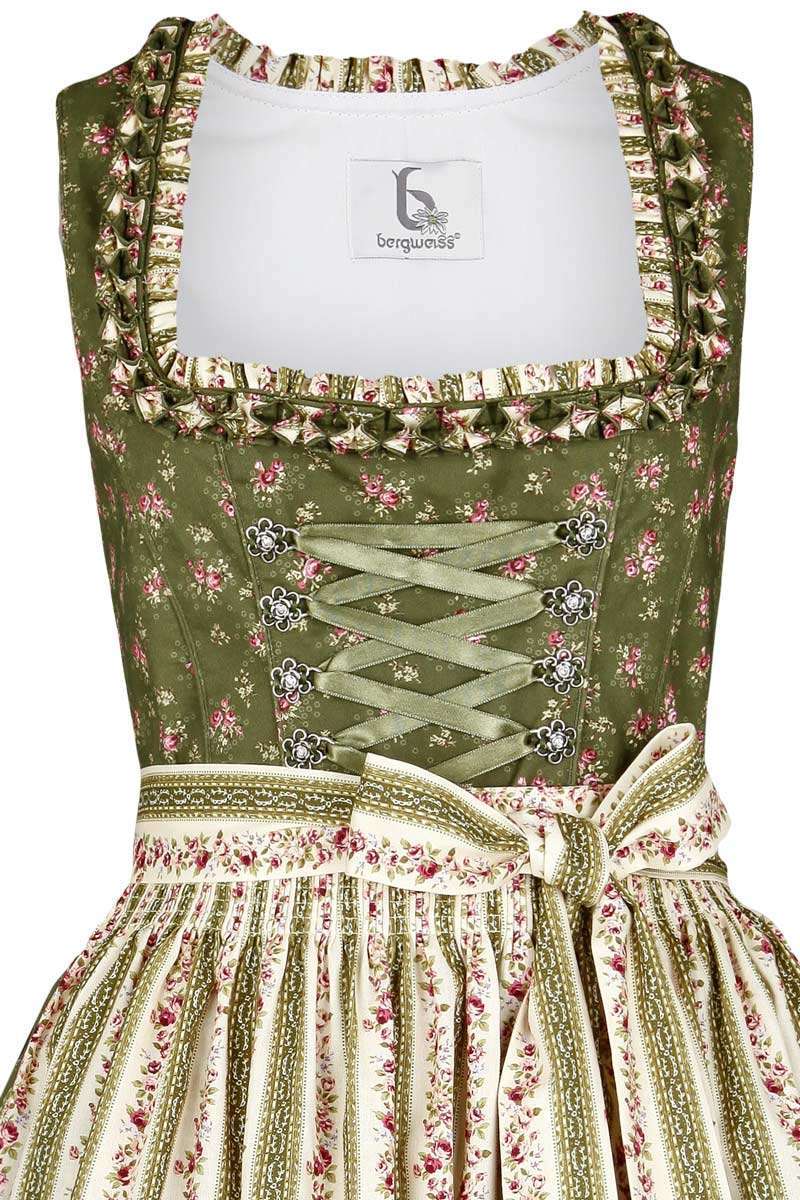 Dirndl Mini oliv creme Bild 2