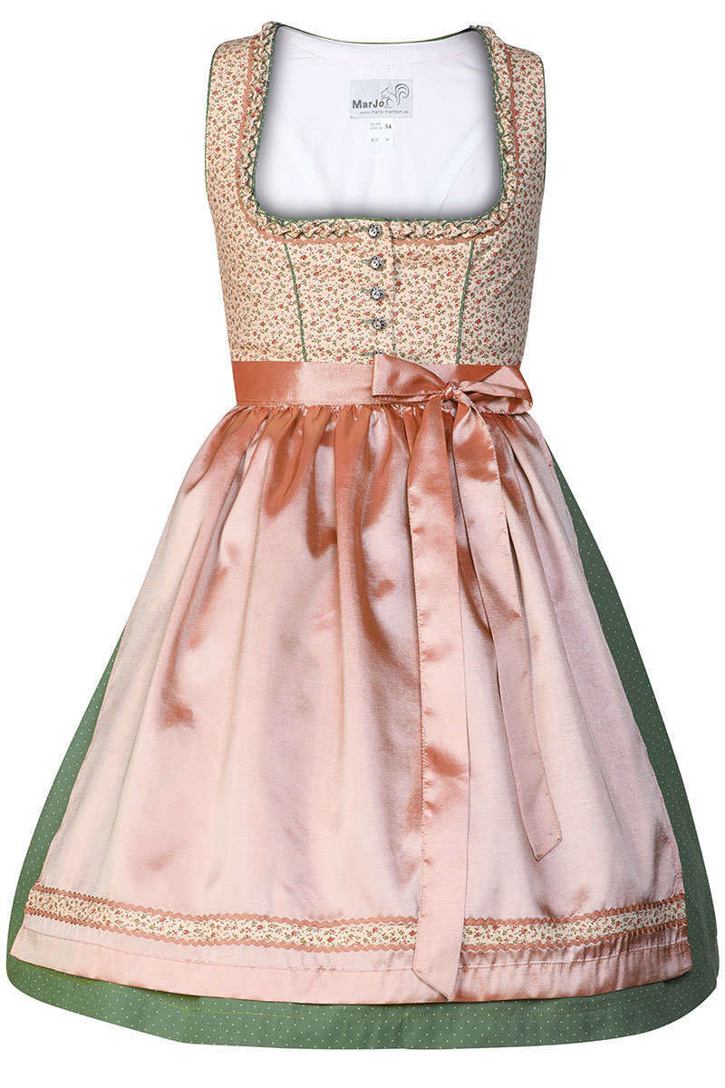 Dirndl Mini Blmchen altrosa grn