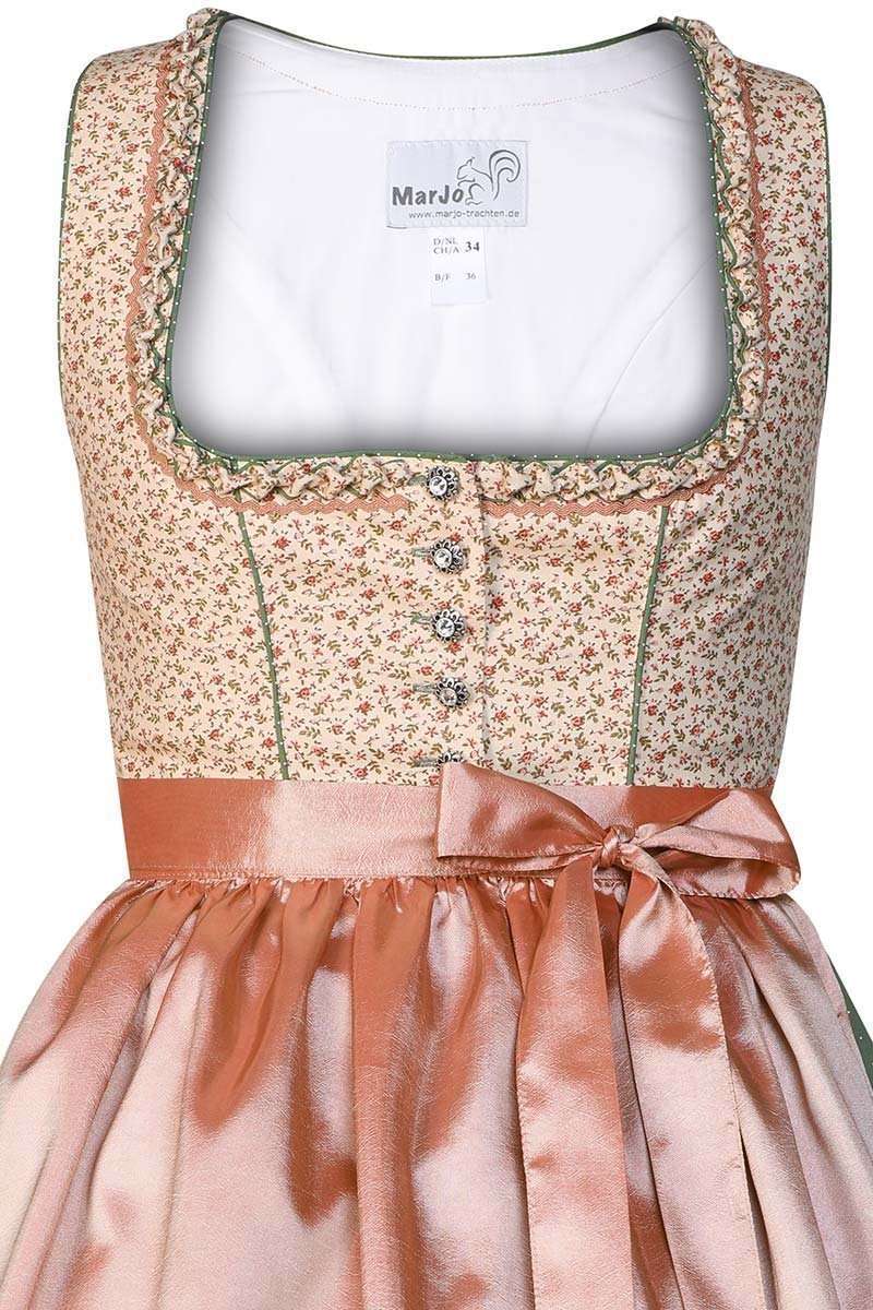 Dirndl Mini Blmchen altrosa grn Bild 2