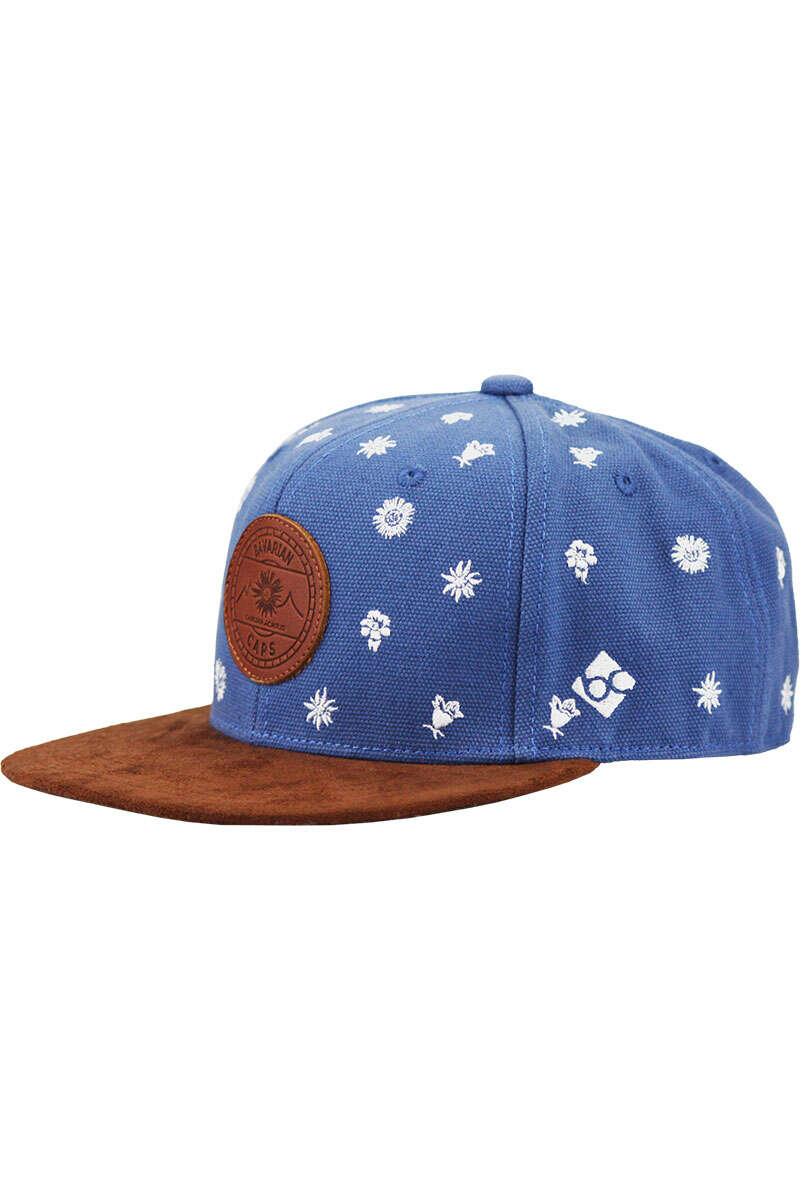 Snapback Cap SILBERDISTEL blau braun