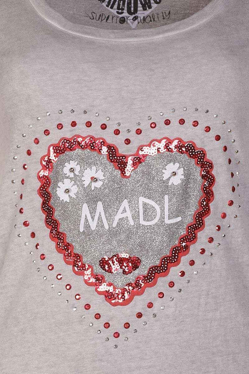 Damen T-Shirt Madl grau Bild 2