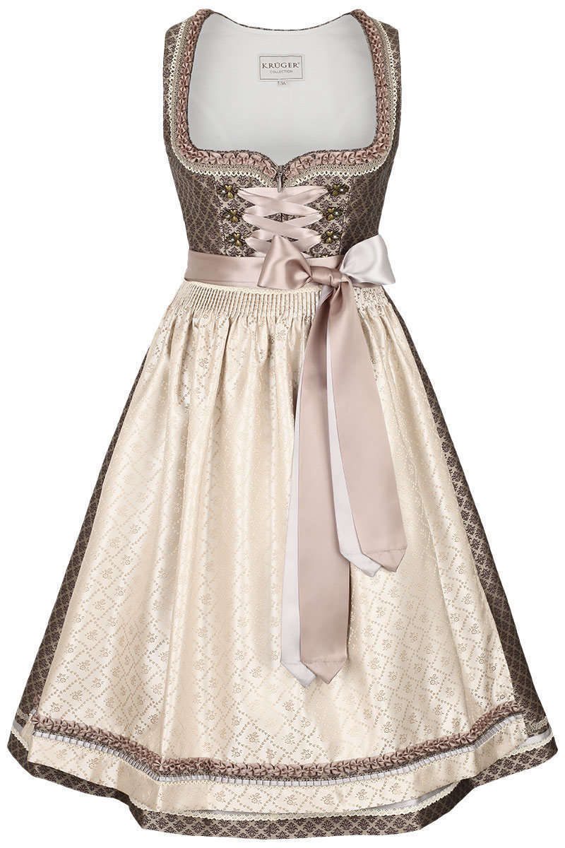 Dirndl bordeaux creme