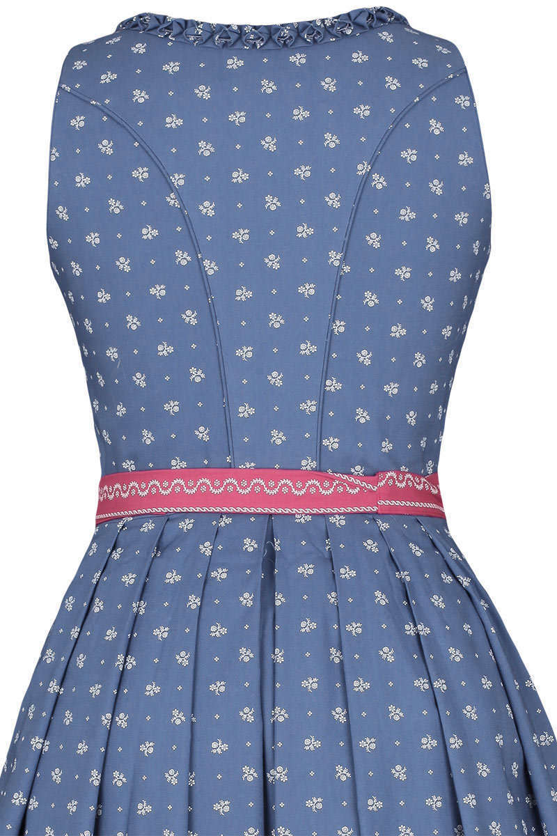 Baumwolldirndl midi blau pink Bild 2