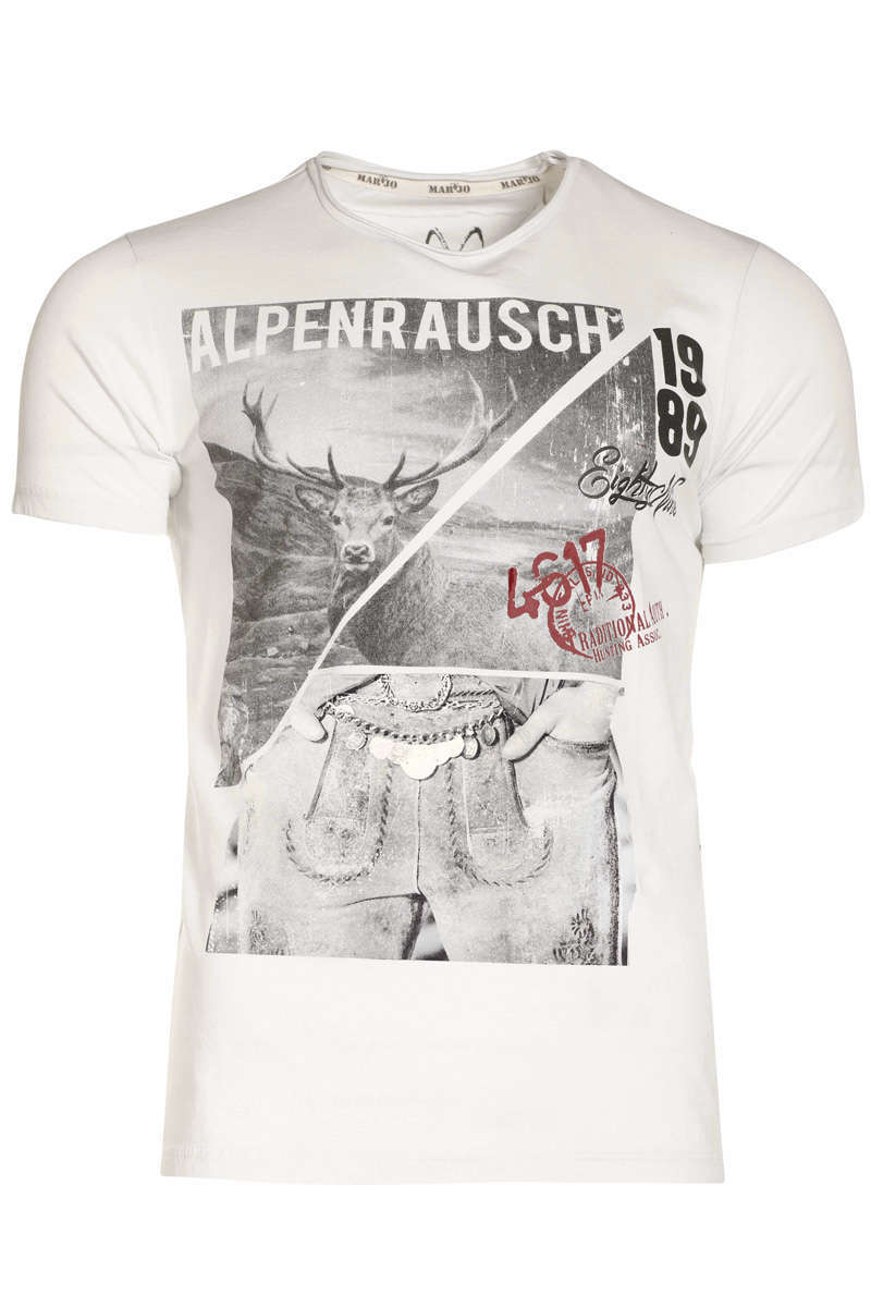 Herren T-Shirt Alpenrausch weiss