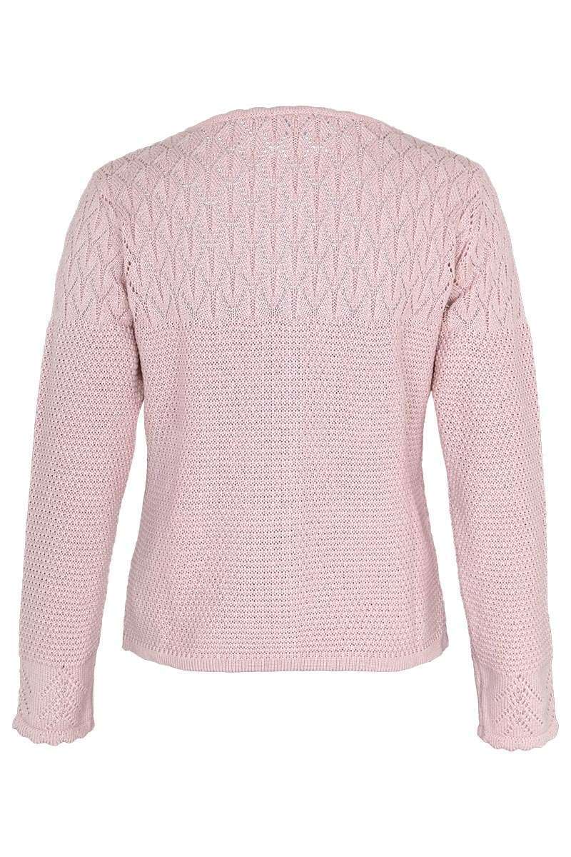 Damen Trachtenstrickjacke rosa Bild 2