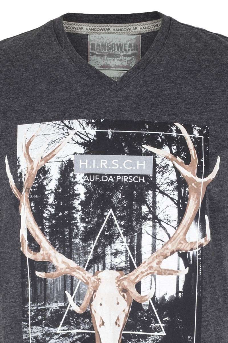 Trachten T-Shirt 'Hirsch auf da Pirsch' anthrazit Bild 2