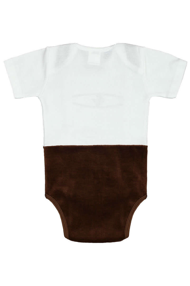 Babybody Lederhose braun kurz Bild 2