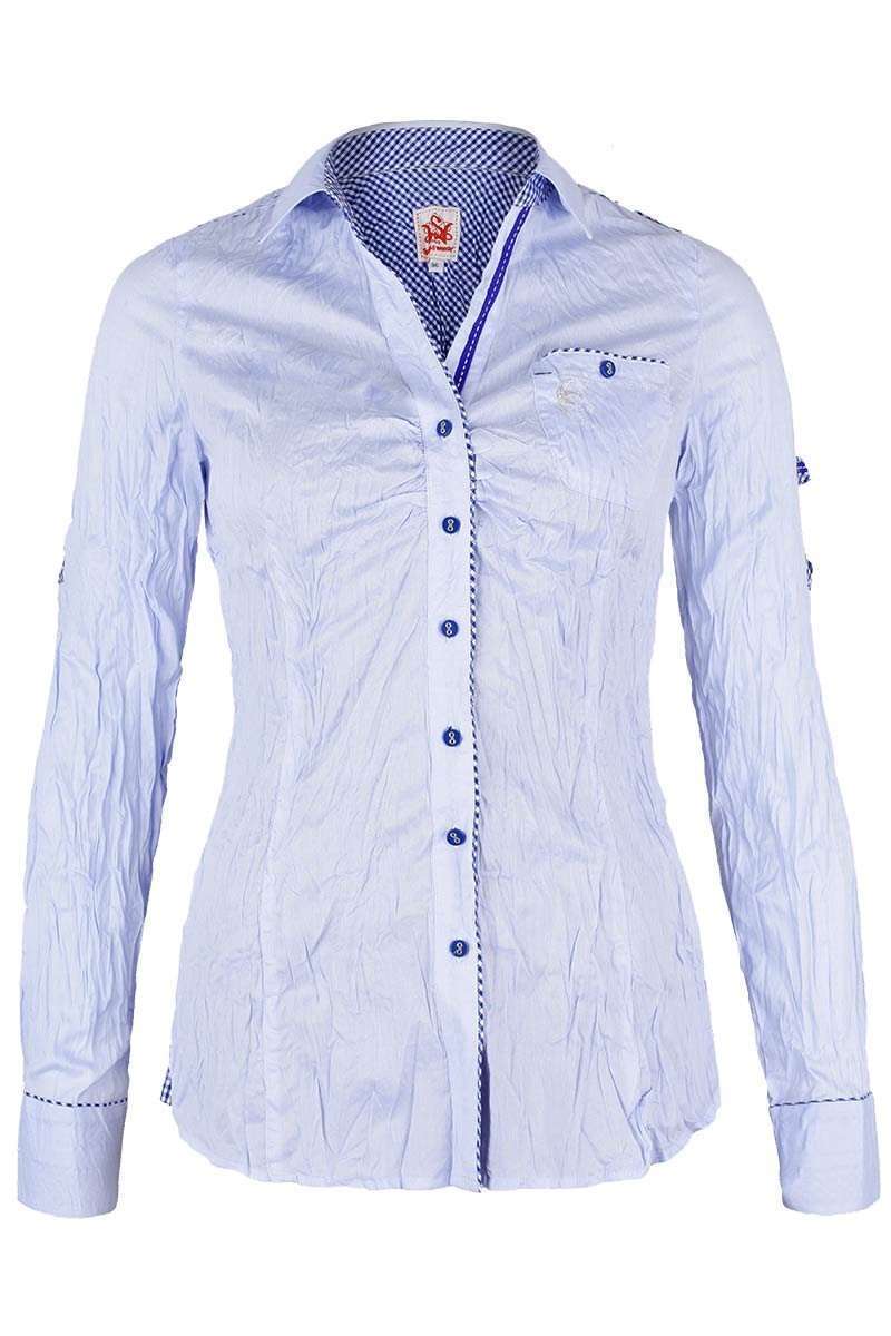 Bluse Crash-Optik hellblau