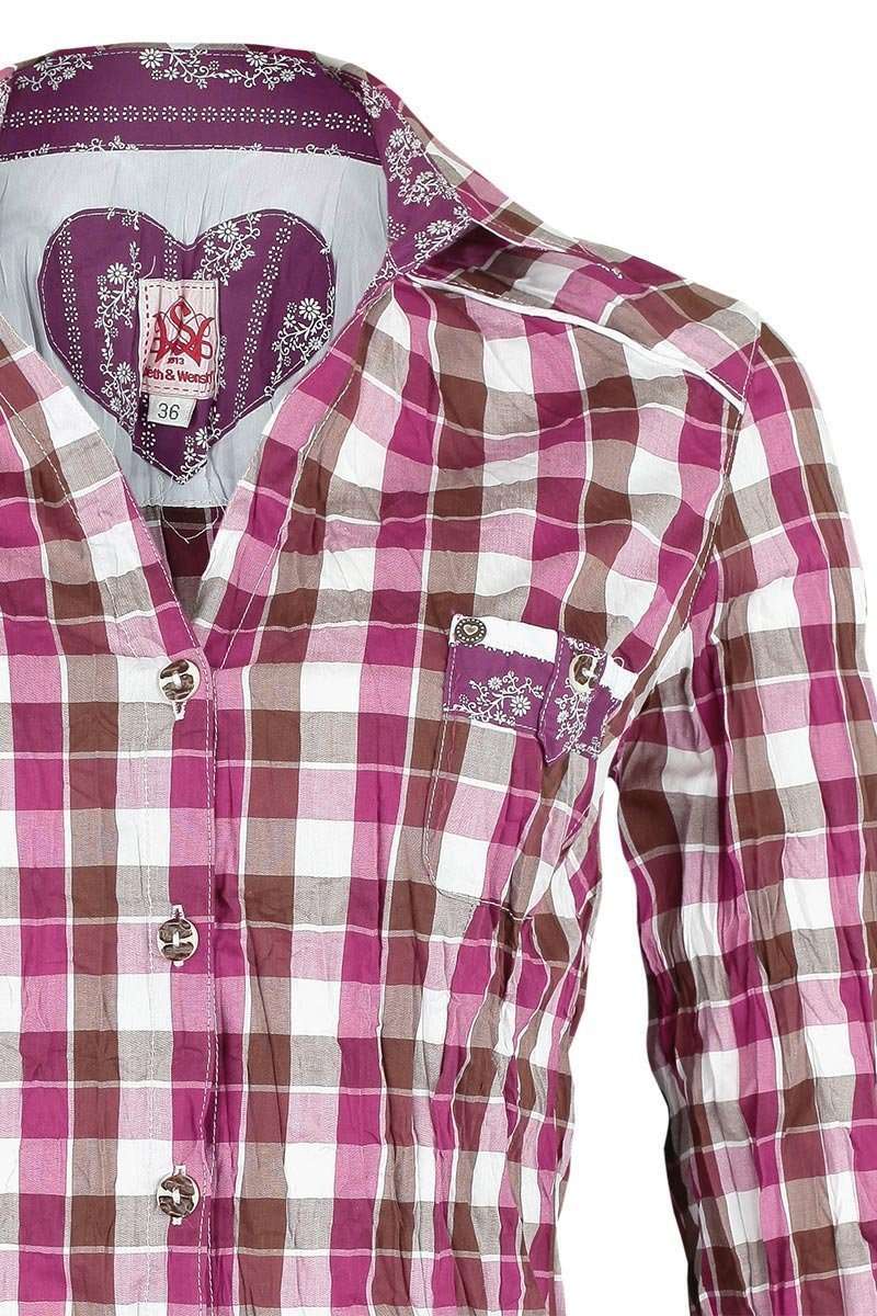 Bluse Crash-Optik kariert pink Bild 2