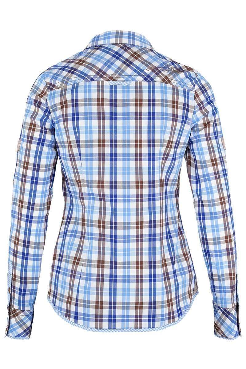 Bluse kariert blau Bild 2