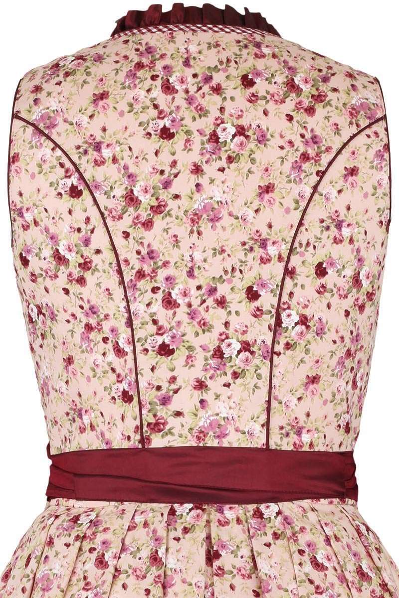 Krger Dirndl Kurz rosa bordeaux Rosen Bild 2