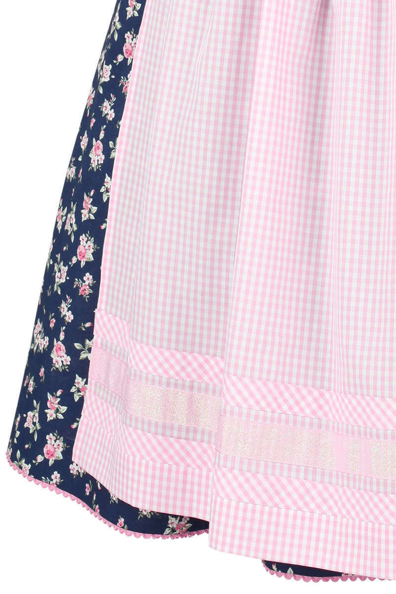 Dirndl kurz blau-rosa mit Rosen Bild 2