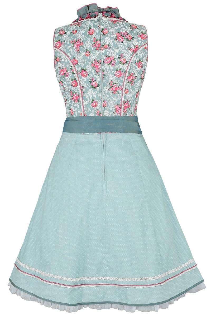 Dirndl kurz Rosen grau-petrol Bild 2