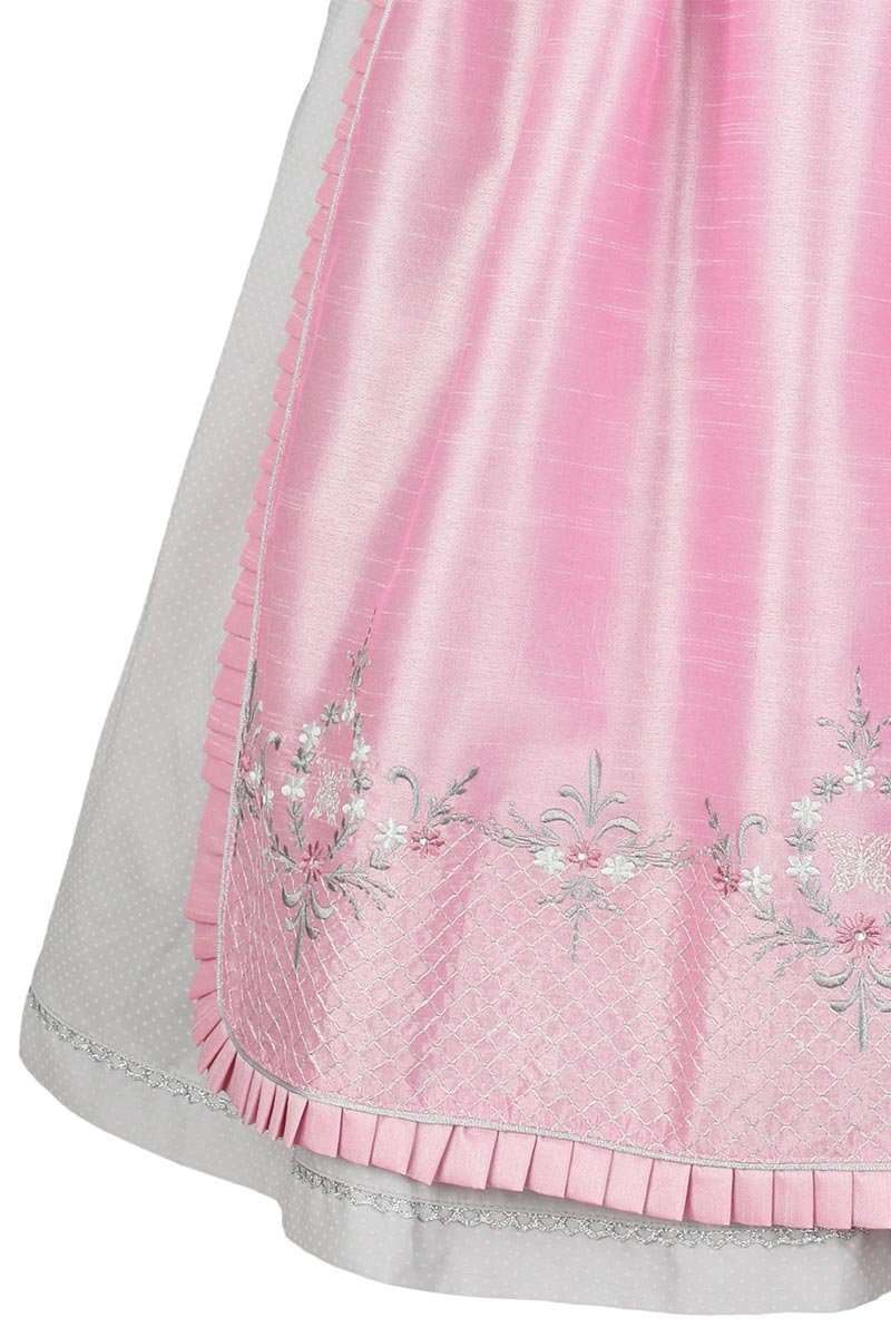 Dirndl kurz florales Muster hellgrau-rosa Bild 2