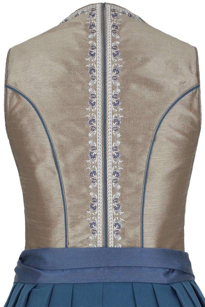 Dirndl kurz taupe/blau Bild 2