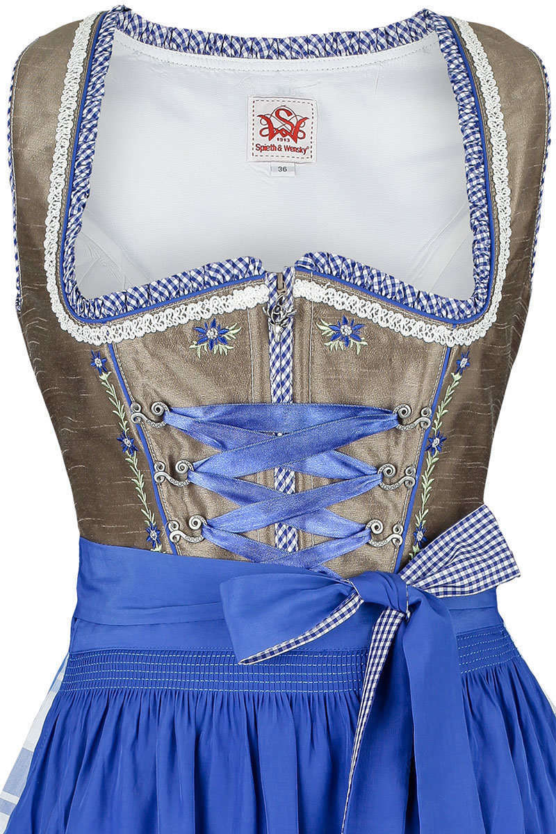 Dirndl Midi taupe-blau Bild 2