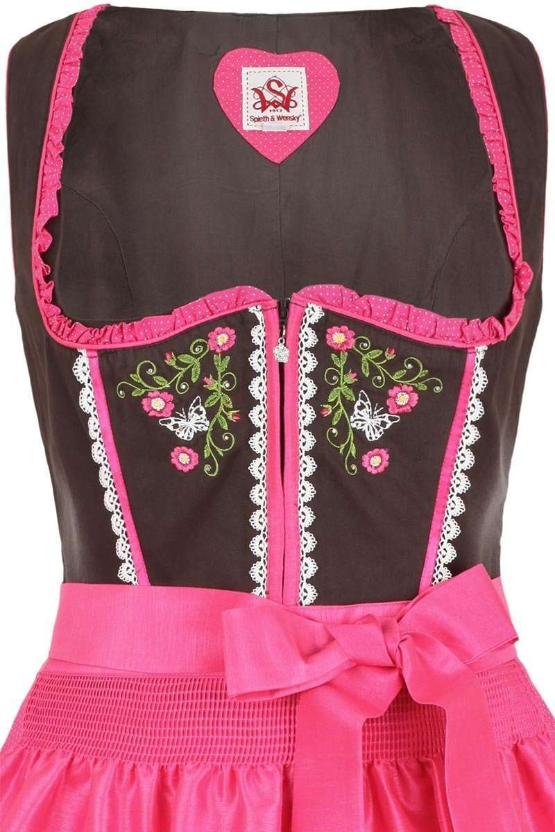 Dirndl kurz braun pink Bild 2