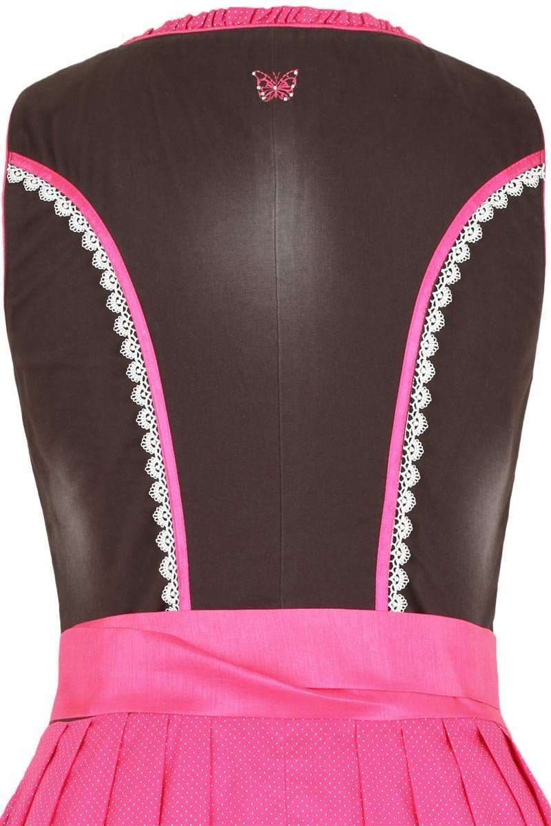 Dirndl kurz braun pink Bild 2