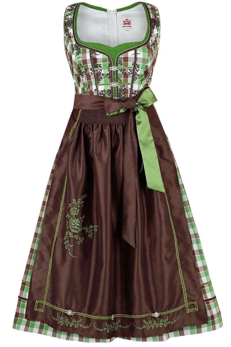 Dirndl mittel kariert mit 2 Schrzen Bild 2