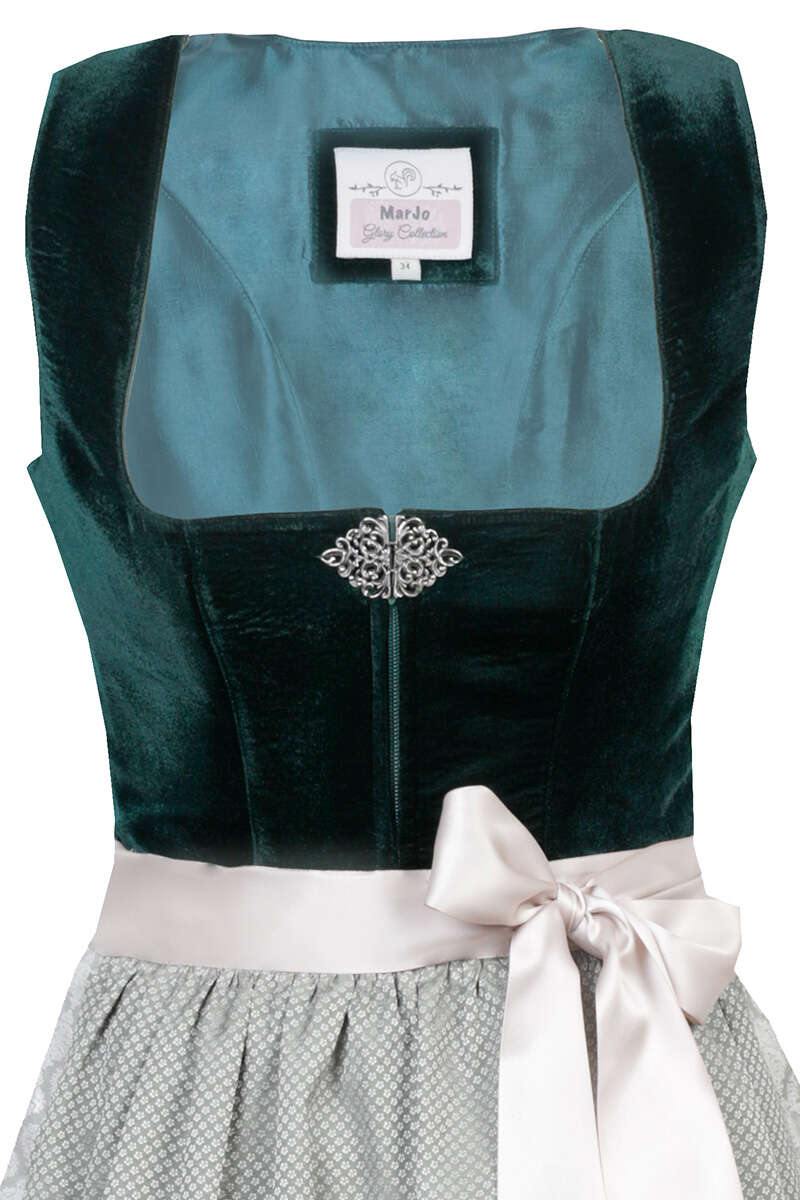 Midi Samtdirndl smaragdgrn Bild 2