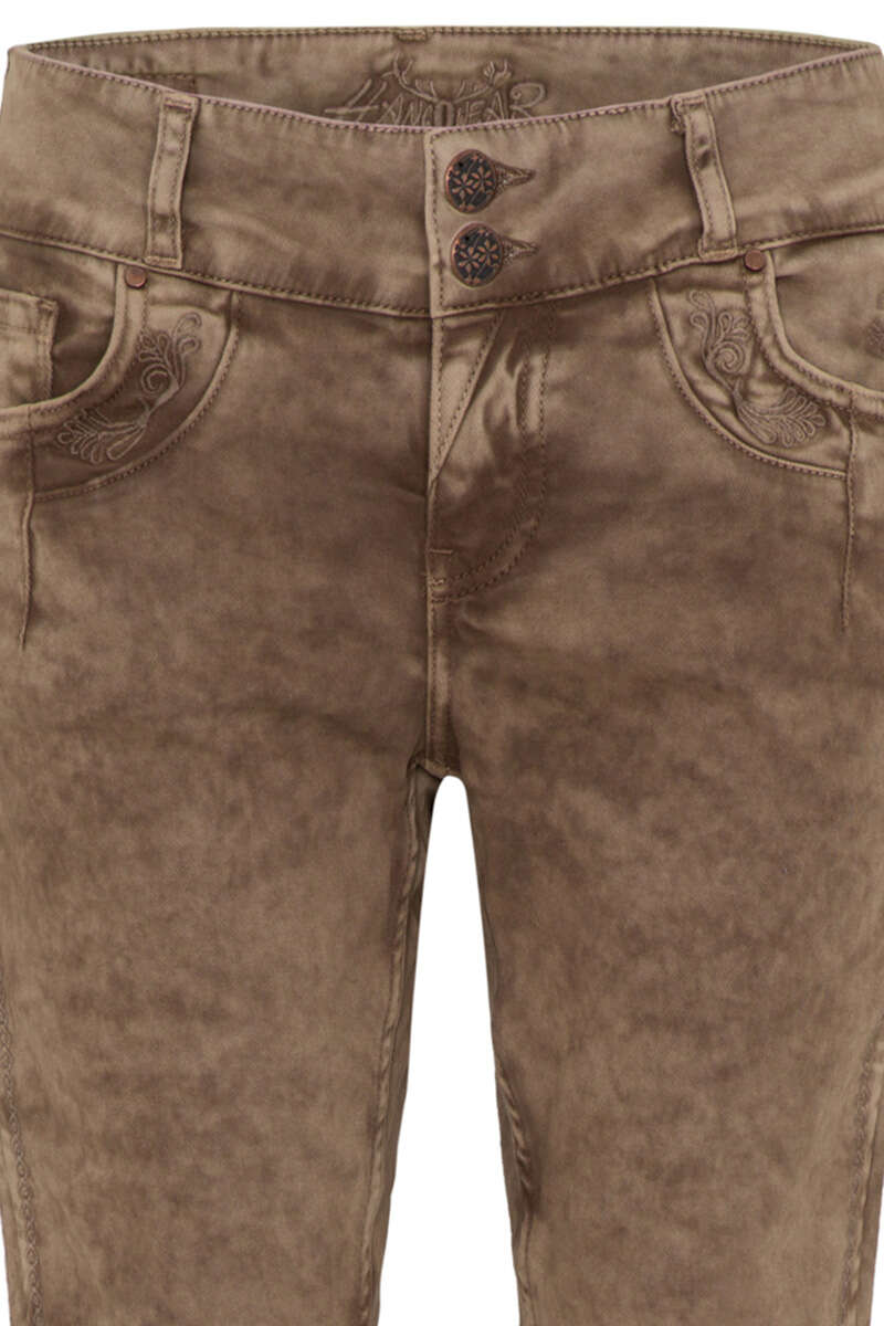 Damen Trachtenjeans-Kniebundhose 3/4-Hose schlamm Bild 2