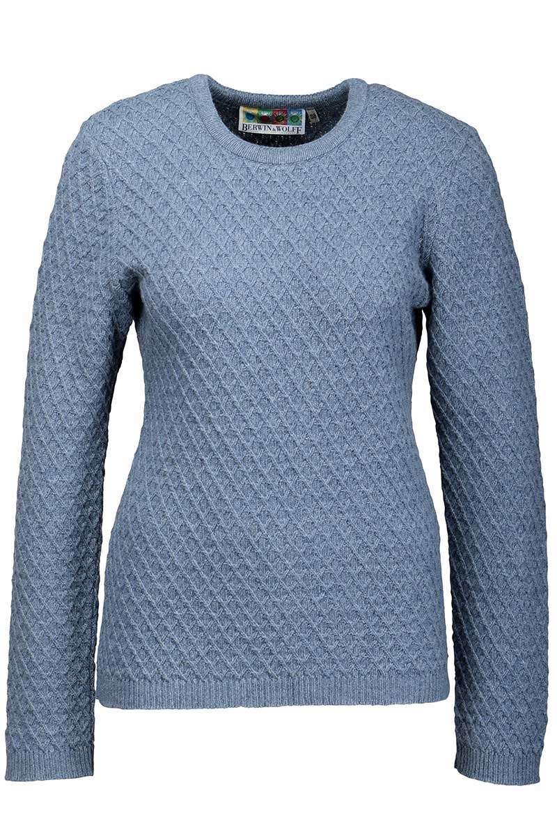 Damen Strick-Pullover blau