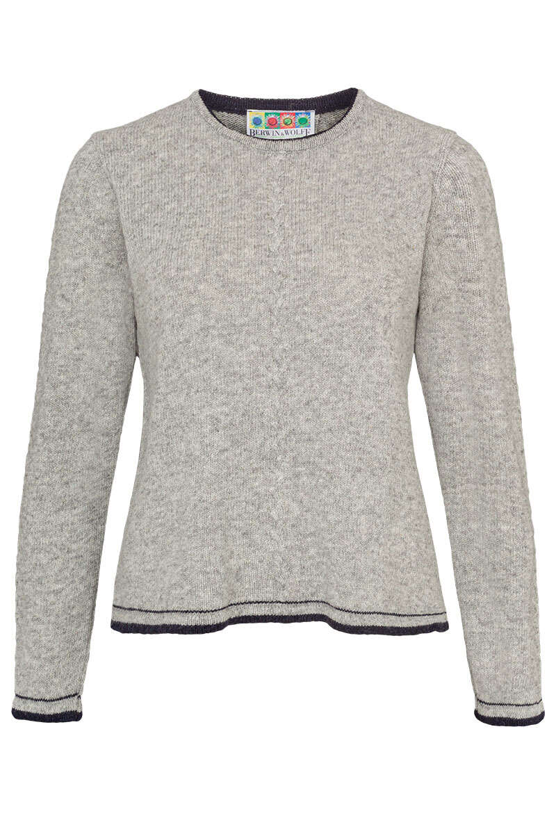 Damen Pullover silbergrau