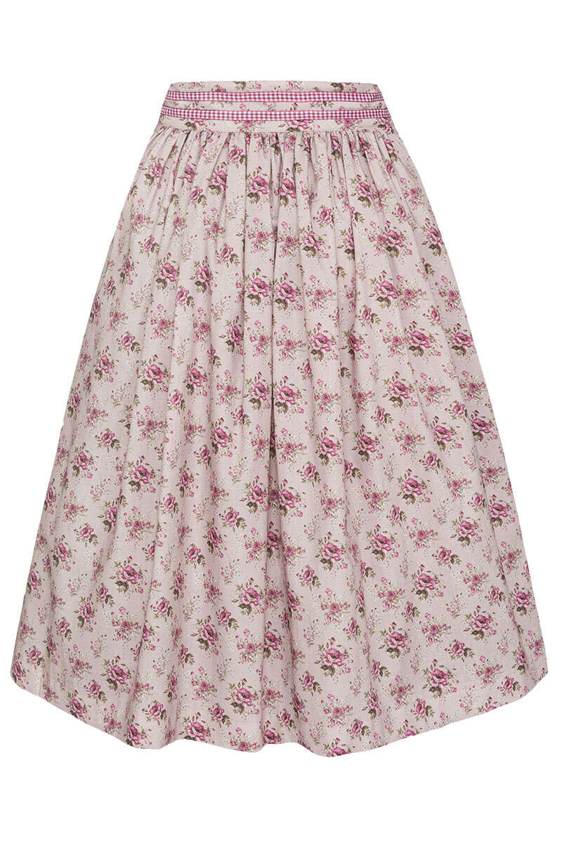 Damen Trachtenrock midi rosa grau Bild 2