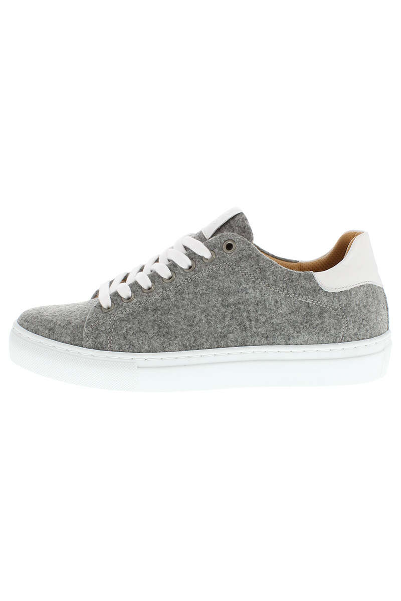 Damen Trachten-Sneaker aus Merino-Loden hellgrau Bild 2