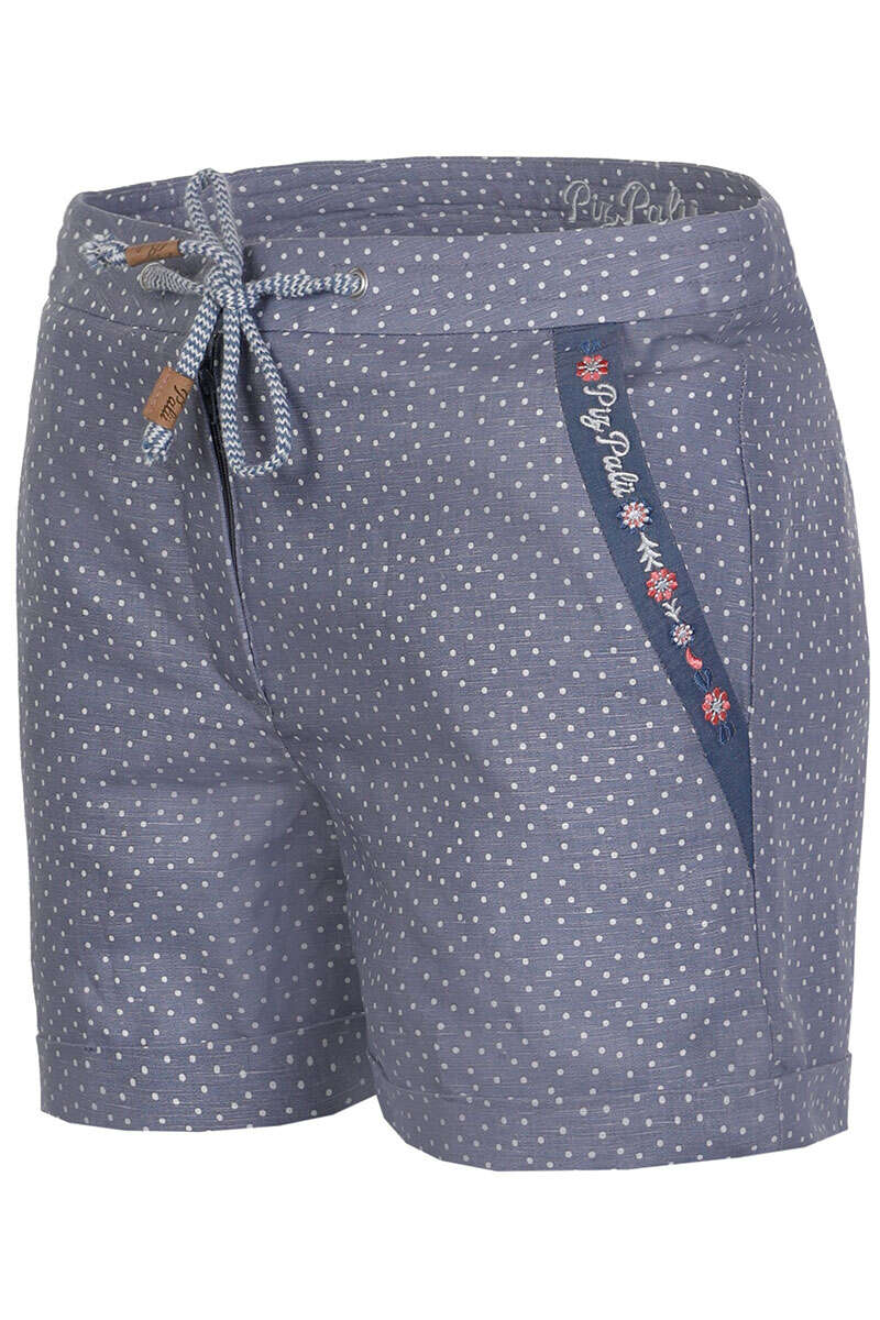 Damen-Shorts Outdoorhose gepunktet blau Bild 2