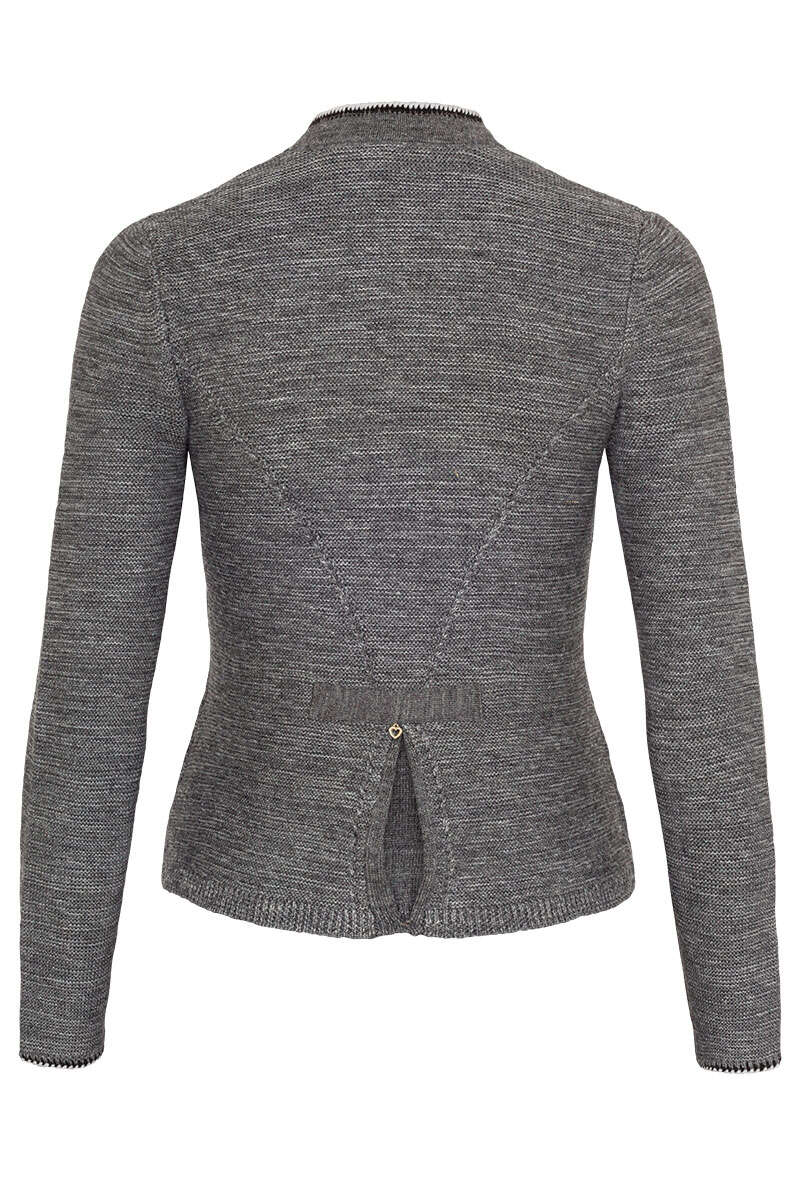 Damen Trachten-Strick-Blazer grau Bild 2