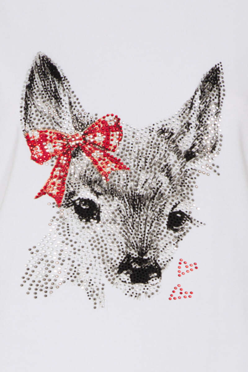 Damen T-Shirt Bambi weiss Bild 2