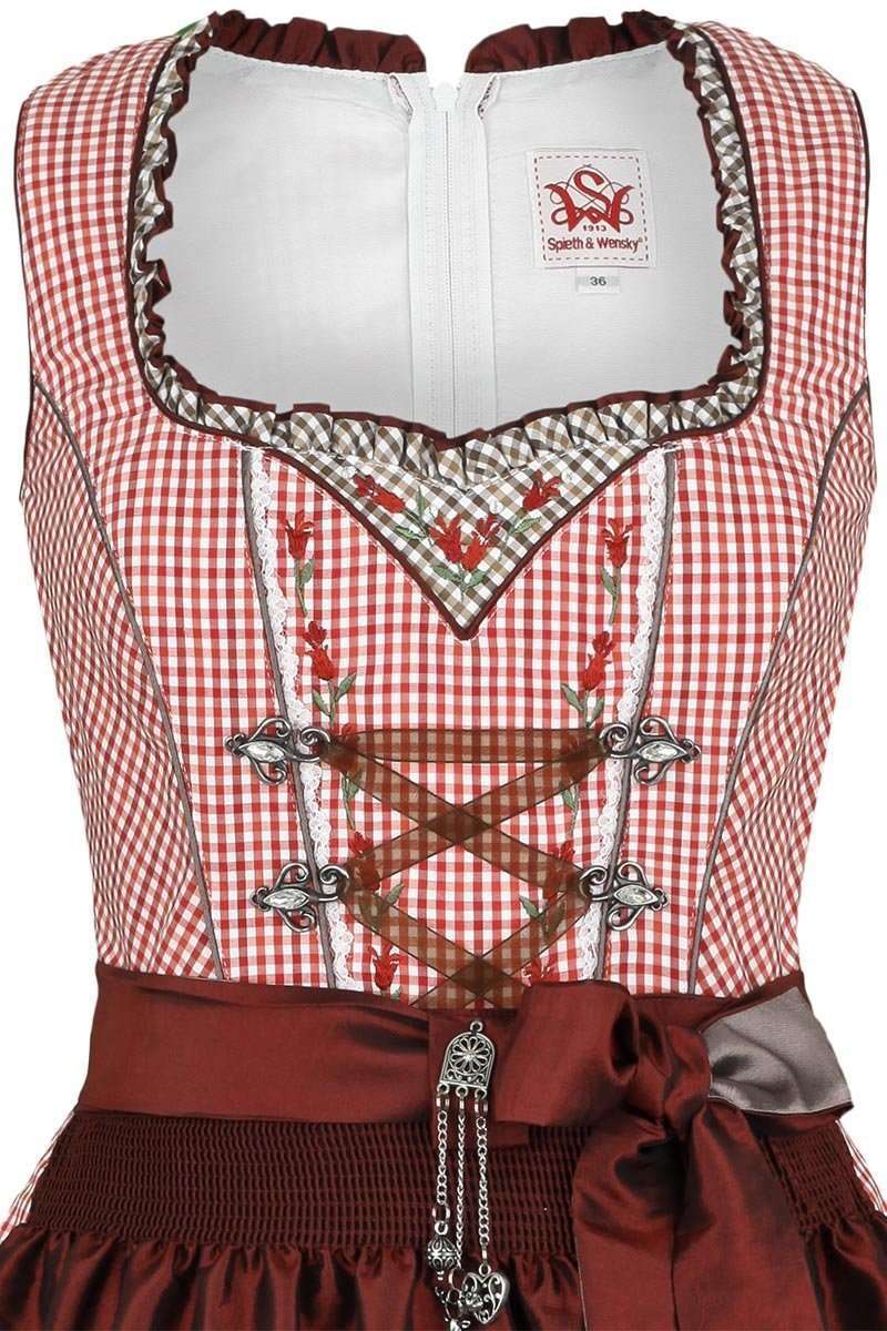 Dirndl kurz rot-wei kleinkariert Bild 2