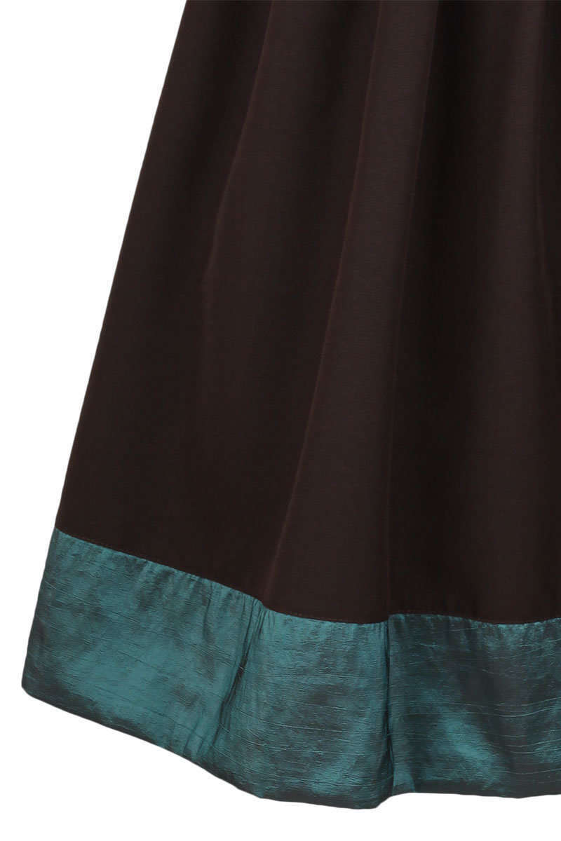 Dirndl knielang braun aqua Strasshirsch Bild 2