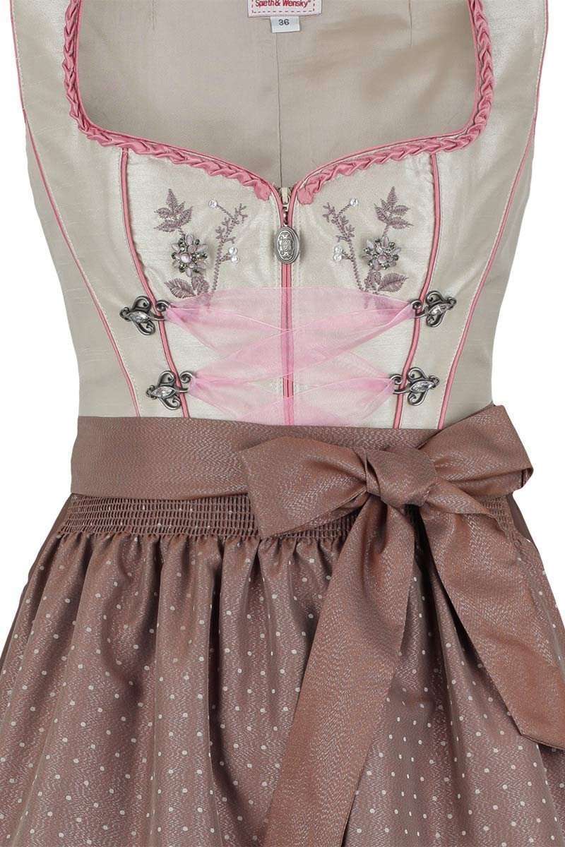 Dirndl kurz beige / nuss / ros Bild 2