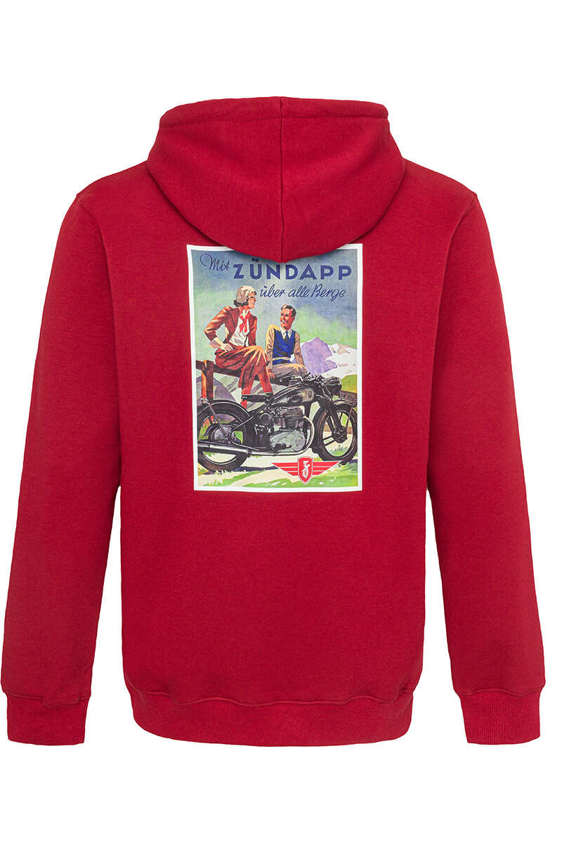 Kapuzen-Hoodie 'Zndapp' dunkelrot Bild 2