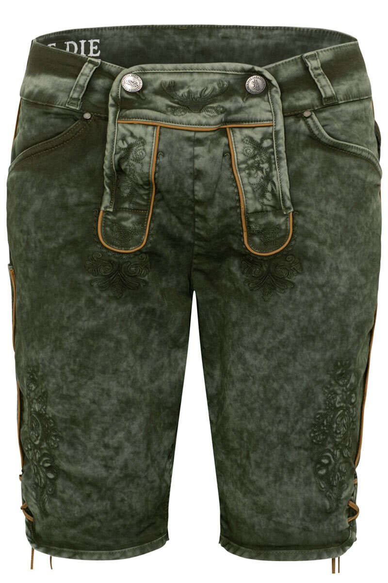 Herren Jeans 'Lederhose' armygrün