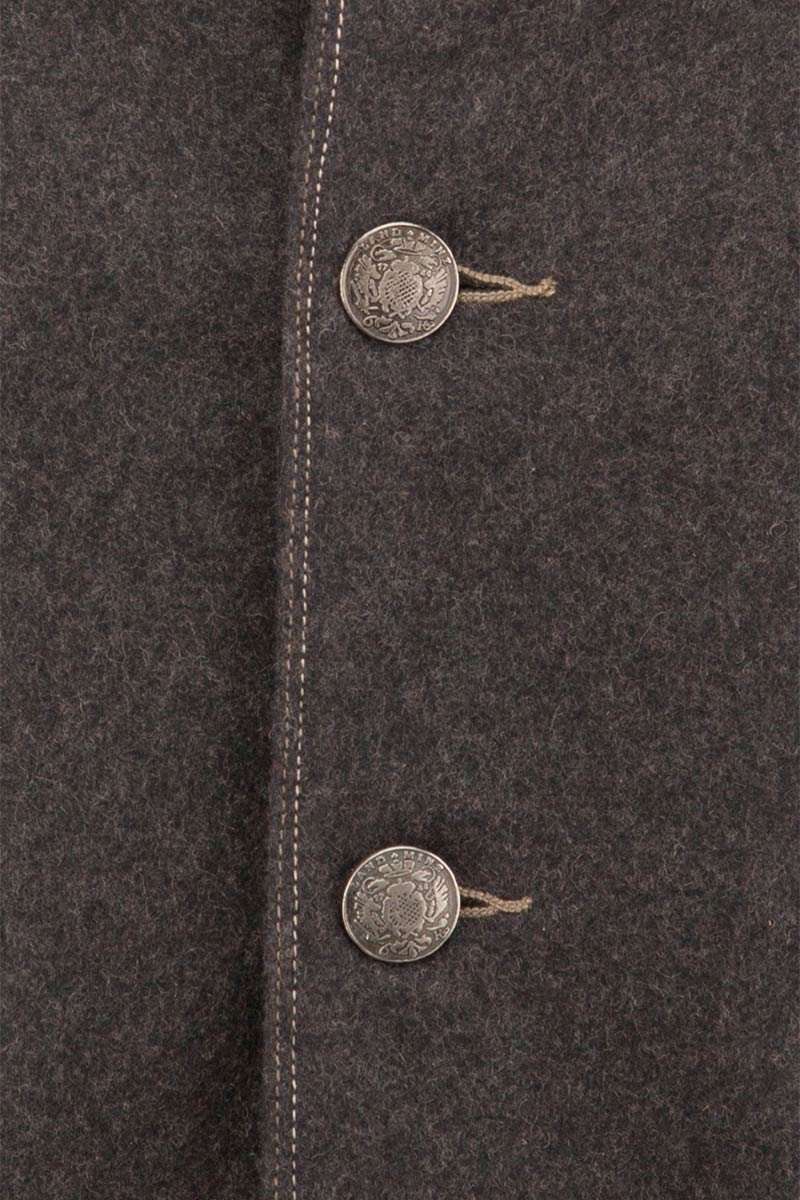 Trachtenjacke Wolle/Leder grau Bild 2
