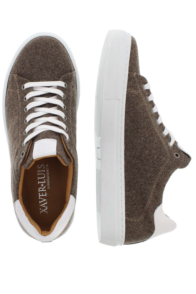 Herren Trachten-Sneaker aus Merino-Loden taupe Bild 2