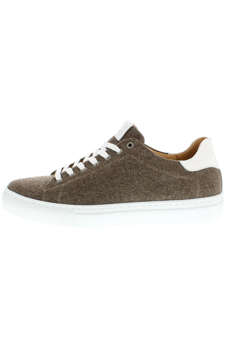 Herren Trachten-Sneaker aus Merino-Loden taupe Bild 2