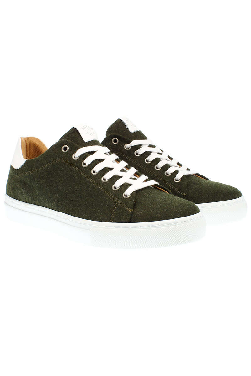 Herren Trachten-Sneaker aus Merino-Loden dunkelgrn