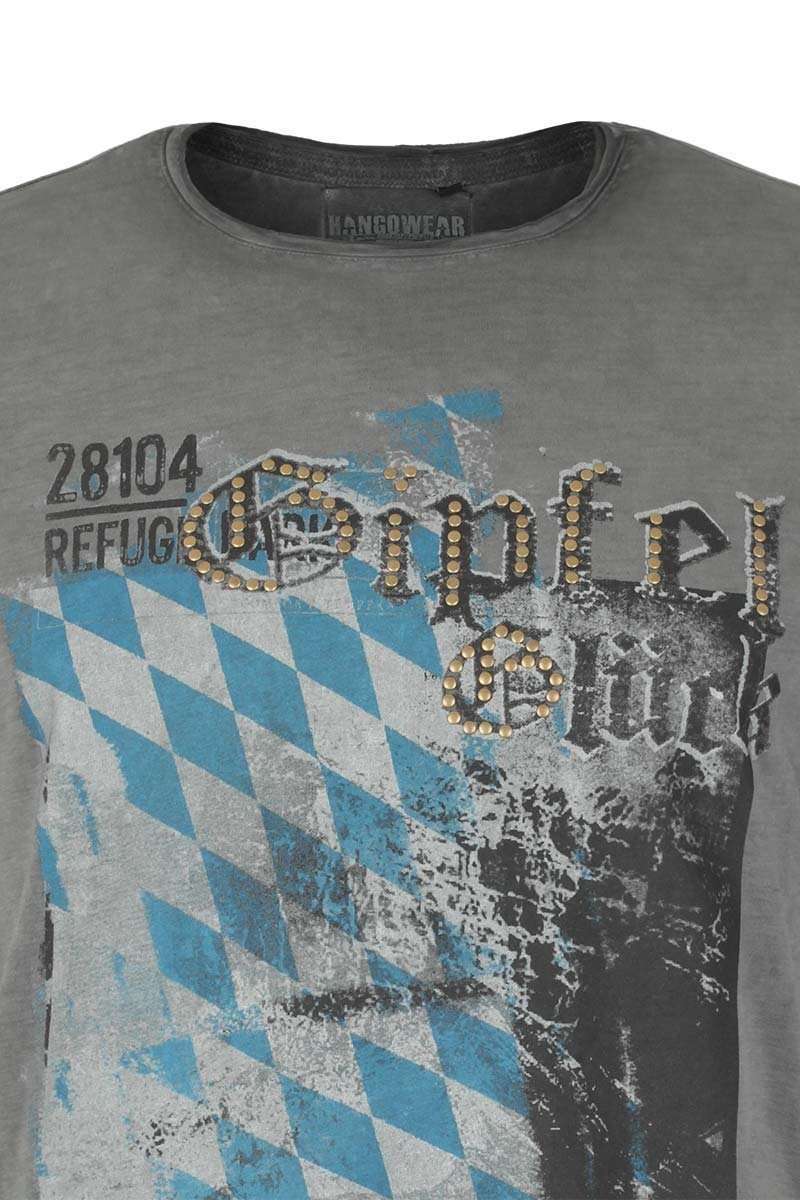 Trachtenshirt Rundausschnitt Gipfel Glck anthrazit Bild 2