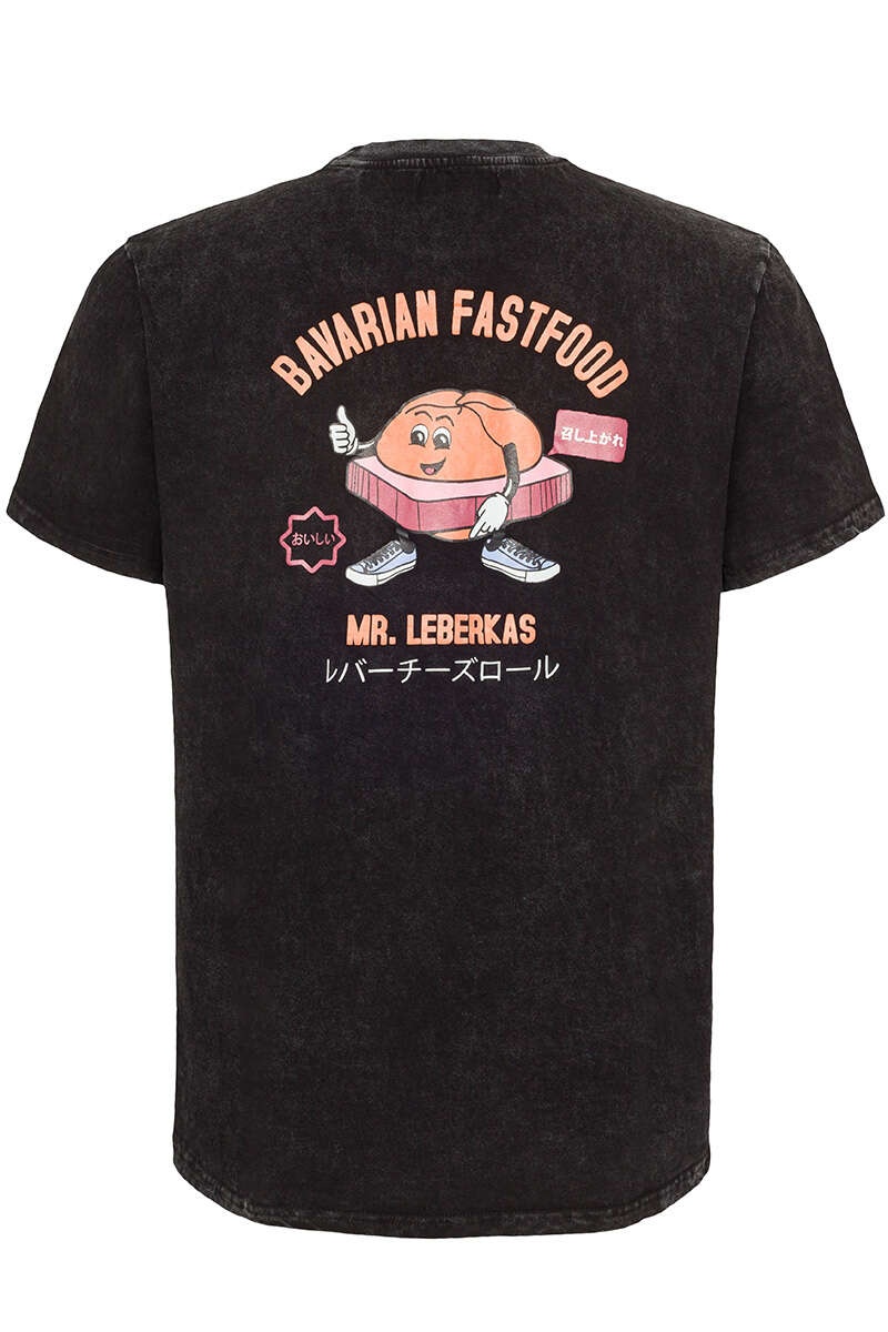 Herren T-Shirt 'Mr.Laberkas' Bavarian Fastfood schwarz Bild 2