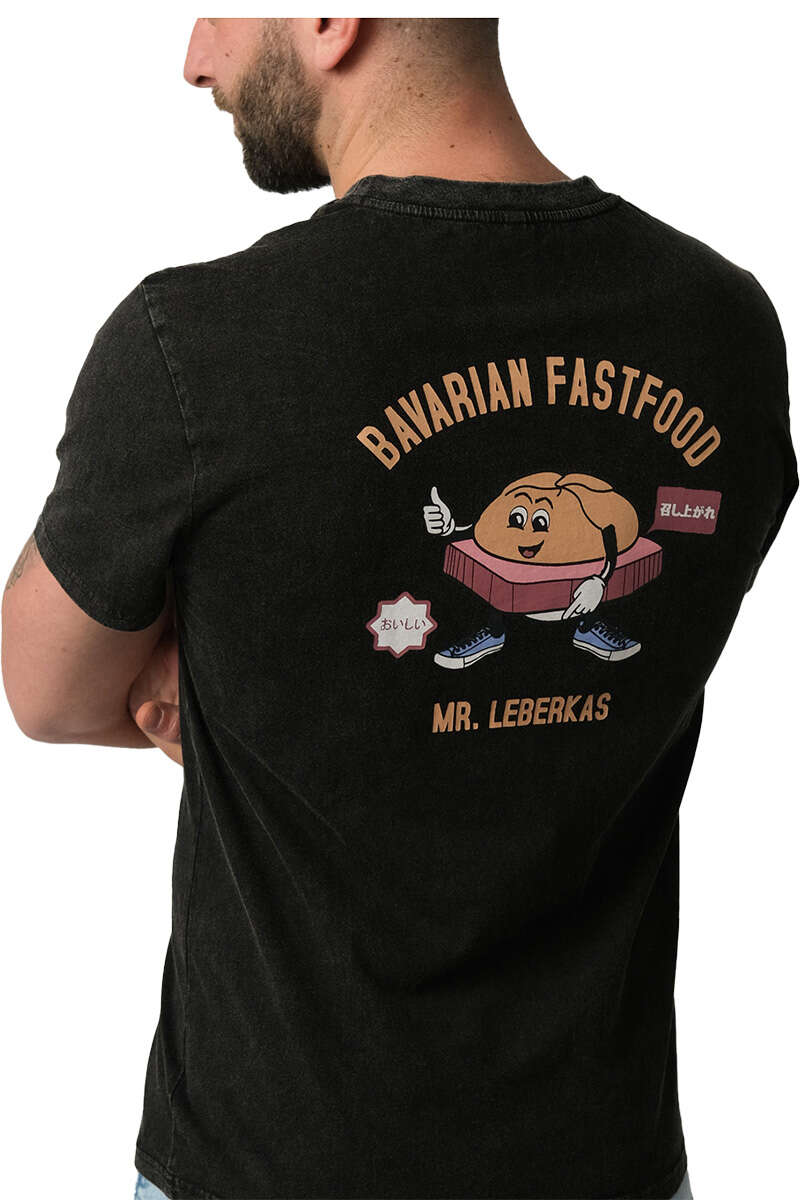 Herren T-Shirt 'Mr.Laberkas' Bavarian Fastfood schwarz Bild 2