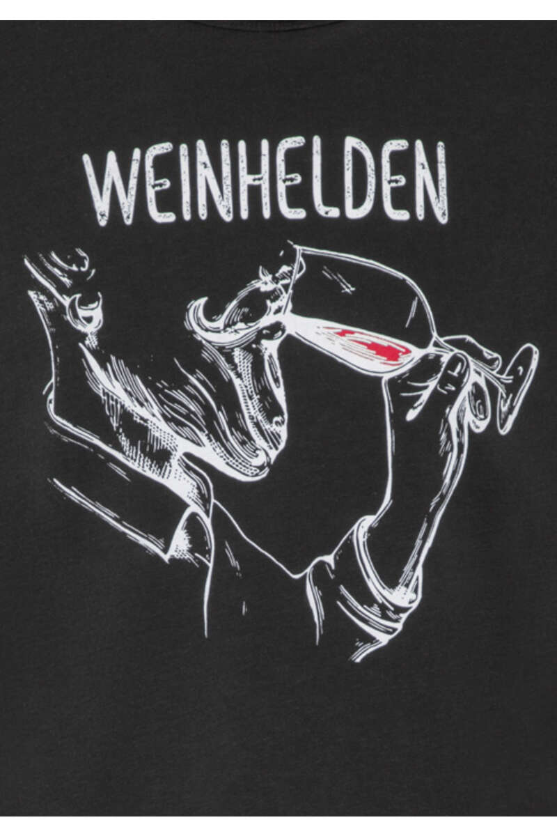 Herren T-Shirt 'WEINHELDEN' schwarz Bild 2