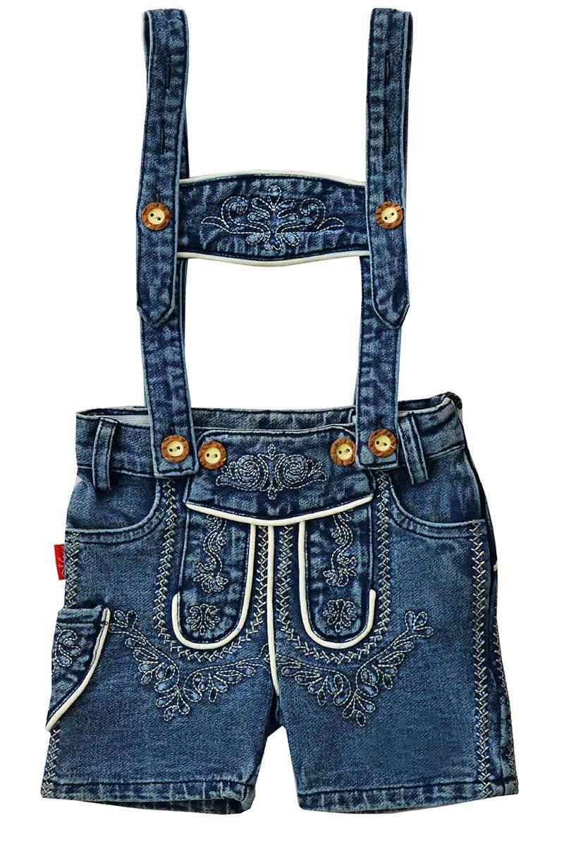 Baby Kinder Trachtenjeans Lederhosenoptik